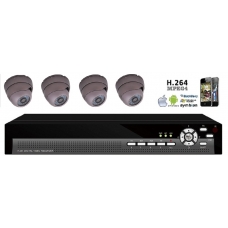 600TVL 4 Camera CCTV DVR Kit 4-9MM Varifocal Vandalproof Waterproof Camera and 4ch H.264 DVR with Mobile and Internet Access 500G Seagate Hard Drive